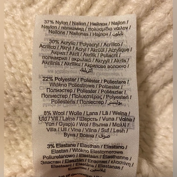 Selected Femme knitted jumper with frill collar detail in cream large - Picture 9 of 11